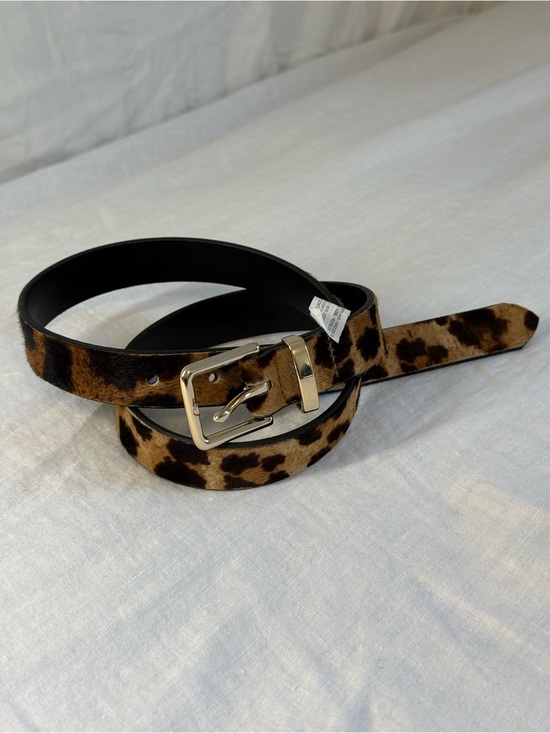 J. Crew Leopard Calf Hair Leather Belt E2335 main image 11